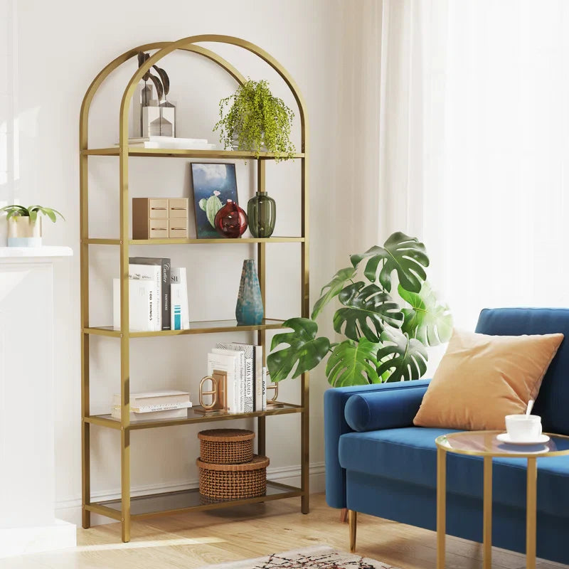 crafted metal book case